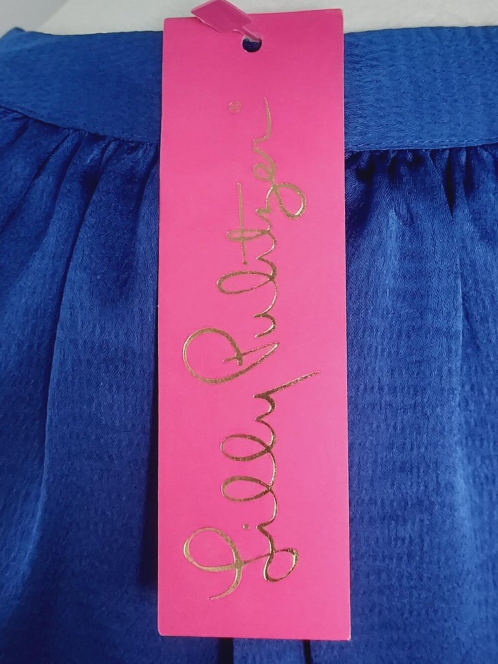 Lilly Pulitzer Women's Saige Satin V Neck Long Sleeve Dress Alba Blue XS NWT - Picture 7 of 11
